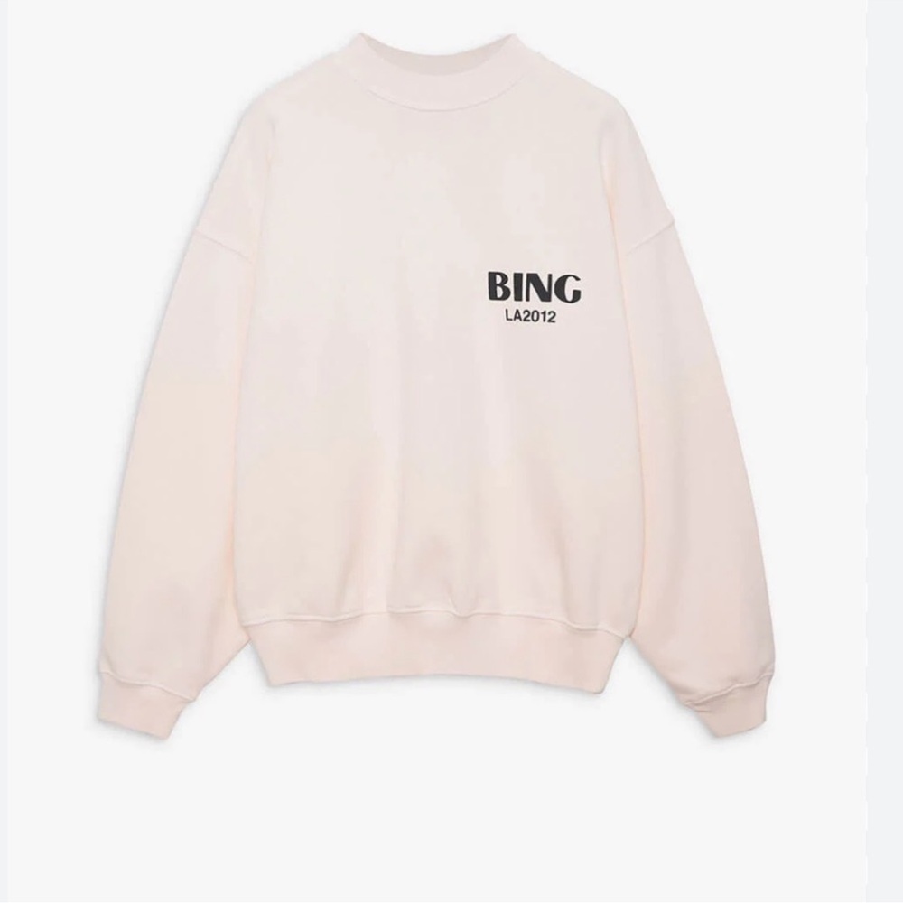 ANINE BING The Jaci Sweatshirt Bing LA In Washed Pink